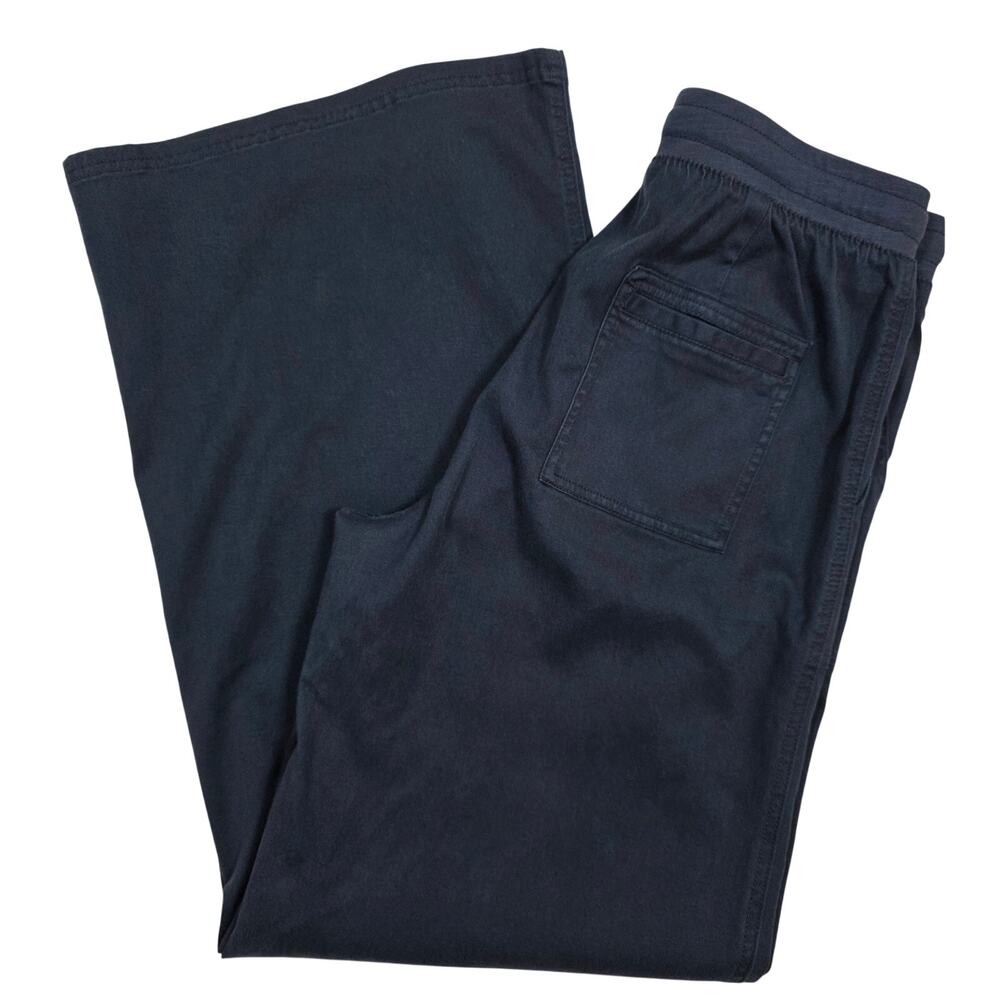 Women's S Splendid Navy Lyocell Blend Wide-Leg Pants w/Elastic Waist & Pockets